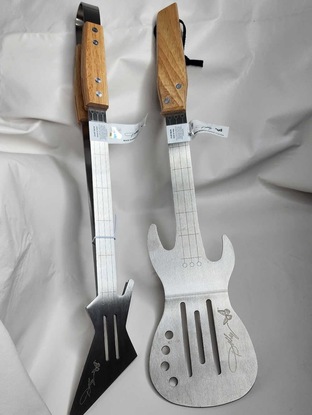 Dolly Parton Wood Handle Stainless Steel Grilling Tool Set BBQ Tongs And Turner